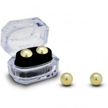 Утяжеленные вагинальные шарики от компании Gopaldas, цвет золотистый, H003G3F185G3, цвет Золотой, диаметр 1.5 см.