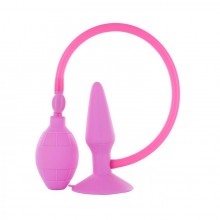Анальная пробка с расширением «Small Inflatable Plug», цвет розовый, Gopaldas N009R4F135R4, из материала Силикон, длина 10 см.