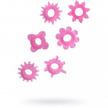 ToyFa «Top Pleasure Ring Set» набор колец для члена, цвет розовый, из материала ПВХ, диаметр 2 см.