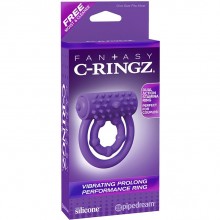 Эрекционное кольцо «Vibrating Prolong Performance Ring» на пенис и мошонку, Fantasy C-Ringz PipeDream PD5818-12, цвет Фиолетовый