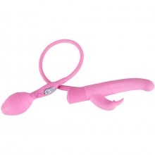 Женский вибратор с эффектом увеличения «Rosy Bunny», цвет розовый, You 2 Toys 5840100000, коллекция Smile, длина 20 см., со скидкой