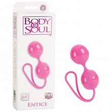 California Exotic «Body & Soul Entice» розовые вагинальные шарики на силиконовой сцепке, SE-1327-10-3, бренд CalExotics, коллекция Body & Soul, цвет Розовый, длина 19.5 см.