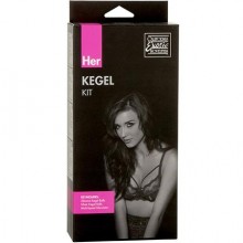 Набор вагинальных шариков «Her Kegel Kit», с вибропулей, California Exotic, SE-1988-30-3, бренд CalExotics, длина 2 см.