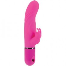 Женский вибратор со стимуляцией клитора «Lia Dual Lover 1 Pink», цвет розовый, SE-4560-75-3, бренд CalExotics, длина 10.75 см., со скидкой