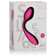 Перезаряжаемый гибкий вибратор для двойной стимуляции «Silhouette S8», цвет розовый, California Exotic SE-4590-25-3, бренд CalExotics, из материала Силикон, длина 16 см., со скидкой