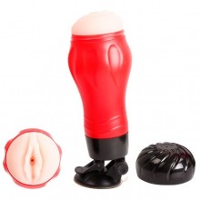 Мега мастурбатор-вагина с присоской «Flora», 12 режимов вибрации, Baile BM-00900T47Z, длина 28.3 см.