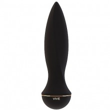 Небольшой женский вибратор «Vive Aki Black», цвет черный, Shots Media SH-VIVE002BLK, из материала Силикон, длина 17.5 см.