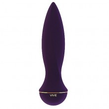 Небольшой женский вибратор «Vive Aki Purple», цвет фиолетовый, Shots Media SH-VIVE002PUR, из материала Силикон, длина 17.5 см.