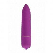 Мини-вибратор пуля «Power Bullet Purple», цвет фиолетовый, Shots Toys SH-SHT048PUR, длина 8.5 см.