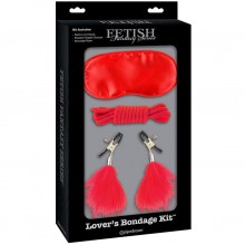 Набор для интимных удовольствий «Fetish Fantasy Limited Edition Lovers Bondage Kit», PipeDream PD2028-15, коллекция Fetish Fantasy Series, цвет Красный