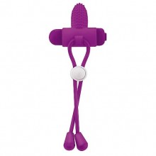 Утягивающее лассо с вибрацией «Tentacle Cockring Purple», Shots Toys SH-SHT342PUR, бренд Shots Media, цвет Фиолетовый, длина 5 см.