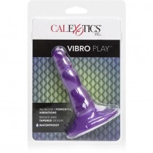 California Exotic «Vibro Play» фиолетовая анальная пробочка 10 см, бренд CalExotics, из материала ПВХ, длина 10 см., со скидкой