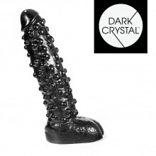 Анальный фаллоимитатор для фистинга большого размера «Dark Crystal Black - 23», цвет черный, 115-DC23, из материала ПВХ, длина 27 см., со скидкой