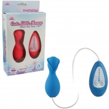 Мини вибромассажер-яйцо «Bunny teaser», цвет синий, 4 режима вибрации, 33004, бренд Aphrodisia