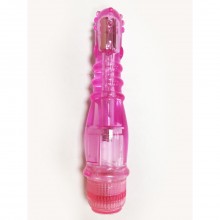 Гелевый интимный вибромассажер «Crystal Dewdrops», цвет розовый, 83051, длина 18 см., со скидкой
