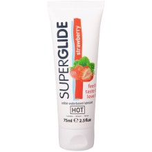 Hot «SuperGlide Taste it Strawberry» съедобная смазка для орального секса со вкусом клубники 75 мл, бренд Hot Products, 75 мл.