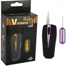Вибропуля с пультом «Victory Bullet», цвет фиолетовый металлик, 35003, бренд Aphrodisia