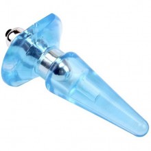 Анальная втулка «Nicoles Vibra Plug» с вибрацией, цвет голубой, CN-371410502, бренд Chisa Novelties, длина 8.5 см.