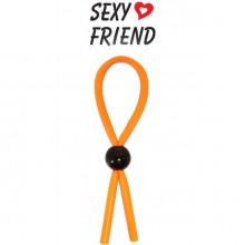 Эрекционное лассо для пениса, цвет оранжевый, SF-70226-8, бренд Sexy Friend, из материала Силикон