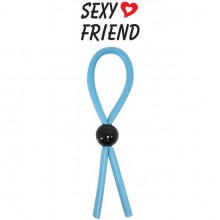 Эрекционное лассо для пениса, цвет синий, SF-70226-2, бренд Sexy Friend, из материала Силикон