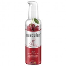 Массажный гель и смазка с ароматом вишни Masculan 2 в 1, объем 130 мл, вишня 130 мл, 130 мл., со скидкой