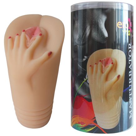 Мужской мастурбатор-вагина, EE-10182, бренд Bior Toys, из материала CyberSkin, длина 15 см.