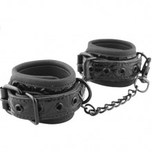 Наручники из ПВХ «Wrists Cuffs», цвет черный, EK-3104, One Size (Р 42-48)