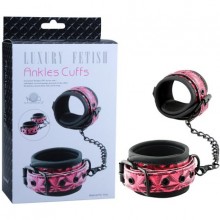 Оковы для БДСМ «Ankles Cuffs», цвет розовый, EK-3105, бренд Aphrodisia, из материала ПВХ