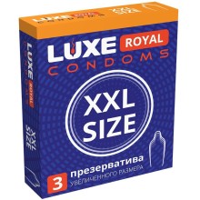 Презервативы серии Big Box «XXL» от компании Luxe, упаковка 3 шт, из материала латекс, длина 19 см.