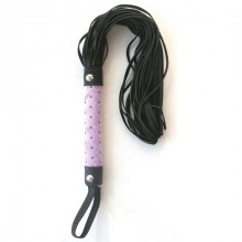 БДСМ плетка из ПВХ, цвет фиолетово-черный, длина 50 см, MLF-90067-5, бренд NoTabu, цвет Фиолетовый, длина 50 см.