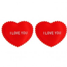 Сердечки-наклейки «Я тебя люблю», набор 20 шт, цвет красный, размер 28 на 26 мм, 1196034