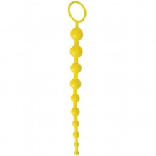 Анальная цепочка «Anal Stimulator», цвет желтый, длина 26 см, EE-10120-4, коллекция Erowoman - Eroman, длина 26 см.
