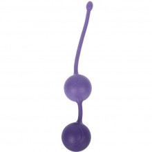 Металлические вагинальные шарики в силиконовой оболочке, цвет фиолетовый, EE-10208-6, бренд Bior Toys, диаметр 3 см.