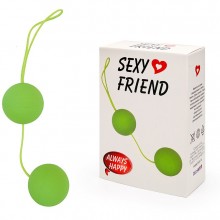 Недорогие вагинальные шарики «Balls», цвет зеленый, SF-70151-7, из материала Пластик АБС, диаметр 3.5 см.