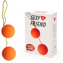 Недорогие вагинальные шарики «Balls», цвет оранжевый, SF-70151-8, диаметр 3.5 см.