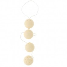 Шарики вагинальные на нитке «Play Balls», цвет белый, dd 50176, из материала Пластик АБС, диаметр 3.5 см.