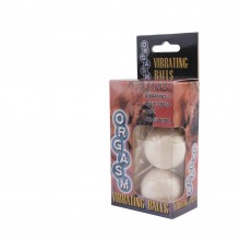 Шарики вагинальные «Orgasm Vibrating Balls» с вибрацией от компании Gopaldas, цвет белый, dd 50248, из материала Пластик АБС, диаметр 3 см., со скидкой