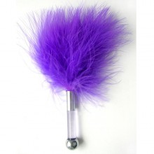 Щекоталка с перьями, цвет фиолетовый, MLF-90003-5, бренд NoTabu, длина 17 см., со скидкой