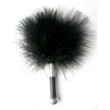 Щекоталка с перьями, цвет черный, MLF-90003-1, бренд NoTabu, длина 12 см., со скидкой