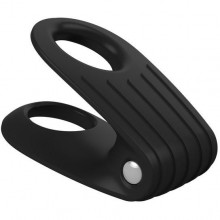 Вибромассажер - эрекционное кольцо для мужчин OVO «B12 Vibrating Ring Black», из материала Силикон, цвет Черный, длина 8 см.