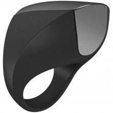 Перезаряжаемый вибромассажер-кольцо OVO «A1 Rechargeable Ring Black/Chrome», из материала Силикон, цвет Черный, диаметр 5.6 см.