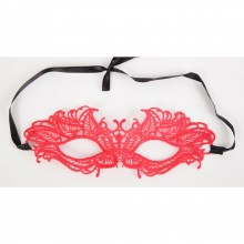 Красивая маска для обольщения, цвет красный, White Label 47307-1-MM, из материала Кружево
