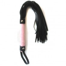 Плетка БДСМ из ПВХ, цвет розово-черный, длина 50 см, MLF-90065-6, бренд NoTabu, цвет Розовый, длина 46 см.