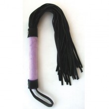 БДСМ плетка из ПВХ, цвет фиолетово-черный, длина 50 см, MLF-90065-5, бренд NoTabu, цвет Фиолетовый, длина 46 см.
