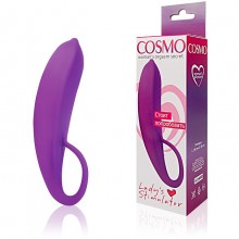 Женский стимулятор G-точки, длина 18 см, диаметр 3 см, цвет фиолетовый, Cosmo CSM-23015, из материала Силикон, длина 18 см.