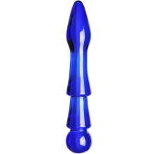 Анальный стимулятор из стекла «Spindle», цвет темно-синий, Джага-Джага GD190, длина 18 см.