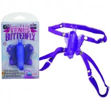 Вибромассажер-бабочка «Micro Wireless Venus Butterfly» на трусиках, CalExotics SE-0601-28-3, из материала TPR, цвет Фиолетовый, длина 8.3 см.