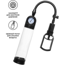 Мощная вакуумная помпа с манометром, 20 см, черная, ToyFa A-Toys 768001-5, из материала силикон, длина 20 см.