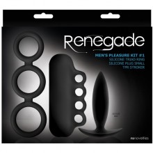 Renegade «Men's Pleasure Kit 1 - Black» набор из 3-х предметов для мужчин, NSN-1105-13