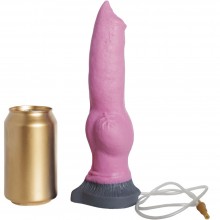 Фаллоимитатор собаки «Акита» с эякуляцией от компании ЭраСекса, цвет розовый, zoo75, длина 25 см.